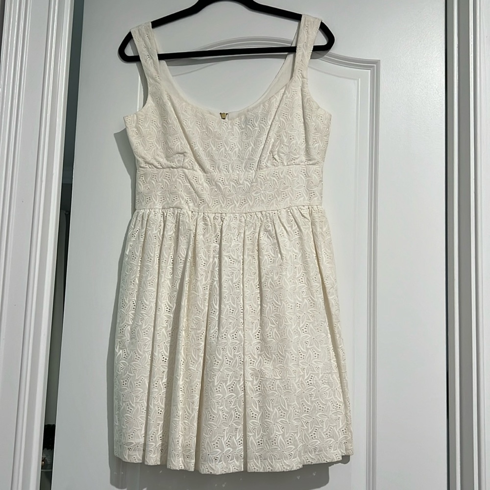 Brand New Aqua off white eyelet dress. Size large